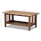 Baxton Studio Rylie Walnut Brown Finished Rectangular Wood Coffee Table 162-10336 - alternate 7